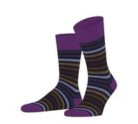 FALKE Men's Tinted Stripe M So Wool Cotton Patterned Socks 1 Pair, Red Rioja 8594, 5.5-8