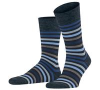 Falke Mens Tinted Stripe Socks - Dark Navy
