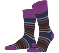 Falke Mens Tinted Stripe Socks - Rioja Purple