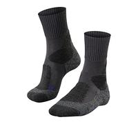 FALKE Men's TK1 Adventure Cool M So Lyocell Functional Yarn Thick Anti-Blister 1 Pair Hiking Socks, Grey Asphalt Melange 3180, 11-12.5
