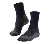 FALKE Men's TK1 Adventure Cool M So Lyocell Functional Yarn Thick Anti-Blister Hiking Socks 1 Pair, Blue Marine 6120, 5.5-7.5