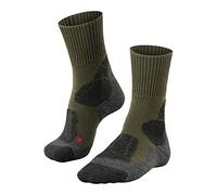 FALKE Men's TK1 Adventure M SO Wool Thick Anti-Blister 1 Pair Hiking Socks, Green (Olive 7830), 8-9