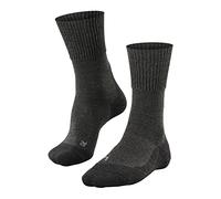 FALKE Men's TK1 Adventure Wool M So Breathable Thick Anti-Blister Hiking Socks 1 Pair, Grey Smog 3150, 5.5-7.5