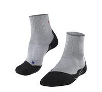FALKE Men's TK2 Explore Cool Short M Sso Lyocell Functional Yarn Thick Anti-Blister 1 Pair Hiking Socks, Grey Light 3403, 9.5-10.5