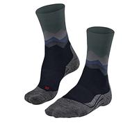 FALKE Men's TK2 Explore Crest M So Wool Thick Anti-Blister Hiking Socks 1 Pair, Blue Marine 6122, 5.5-7.5