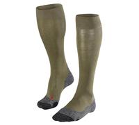 FALKE Men's TK2 Explore Knee High M Kh Wool Functional Yarn Thick Anti-Blister Hiking Socks 1 pair, Green Olive 7830, 9.5-10.5