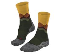 FALKE Men's TK2 Explore M So Wool Thick Anti-Blister 1 Pair Hiking Socks, Green Vertigo 7962-O Crest, 5.5-7.5