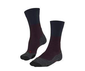 FALKE Men's TK2 Explore M So Wool Thick Anti-Blister 1 Pair Hiking Socks, Red Barolo 8526, 9.5-10.5