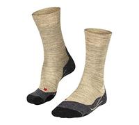 FALKE Men's TK2 Explore Melange M So Wool Thick Anti-Blister 1 Pair Hiking Socks, Green Khaki 7093, 5.5-7.5
