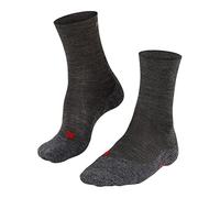 FALKE Men's TK2 Explore Sensitive M So Wool Thick Anti-Blister 1 Pair Hiking Socks, Grey Asphalt Melange 3180, 9.5-10.5