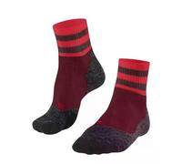 FALKE Men's TK2 Explore Short M Sso Wool Functional Yarn Thick Anti-Blister Hiking Socks 1 pair, Red Fuego-Black 8078, 11-12.5