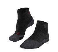FALKE Men's TK2 Explore Short M Sso Wool Thick Anti-Blister 1 Pair Hiking Socks, Grey Asphalt Melange 3180, 9.5-10.5