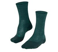 FALKE Men's TK2 Explore Wool M So Breathable Thick Anti-Blister Hiking Socks 1 Pair, Green Holly 7385, 9.5-10.5