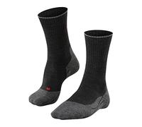 FALKE Men's TK2 Explore Wool Silk M So Thermo-Regulated Thick Anti-Blister 1 Pair Hiking Socks, Grey Anthracite Melange 3080, 9.5-10.5