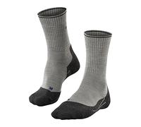 FALKE Men's TK2 Explore Wool Silk M So Thermo-Regulated Thick Anti-Blister 1 Pair Hiking Socks, Grey Light 3400, 8-9