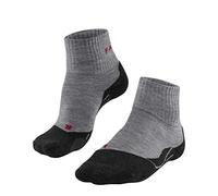 Falke Hiking Socks TK2 Explore Short - Men's Wool, Thick, Anti-Blister, Grey, Size 11-12.5