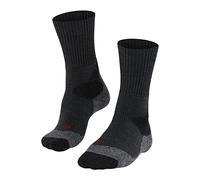 FALKE Men's TK4 Expedition Hiking Socks, Wool, Grey (Asphalt Melange 3180), 5.5-7.5 (1 Pair)