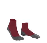 FALKE Men's TK5 Wander Short M Sso Wool Thin Anti-Blister Hiking Socks 1 Pair, Red Cranberry-Black 8831, 9.5-10.5