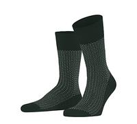 FALKE Men's Uptown Tie M So Cotton Patterned 1 Pair Socks, Green Hunter 7441, 8.5-9.5