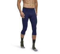 FALKE Men's Warm 3/4 M Ti Functional Yarn Quick Dry 1 Piece Base Layer Bottom, Blue Space 6116, S