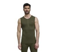 FALKE Men's Warm M S/l Sh Functional Yarn Quick Dry 1 Piece Base Layer Top, Green Herb 7754, L