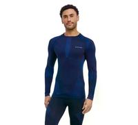 FALKE Men's Warm Round Neck M L/s Sh Functional Yarn Quick Dry Base Layer Top 1 Piece, Blue Space 6116, XXL