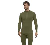 FALKE Men's Warm Turtleneck M L/s Sh Functional Yarn Quick Dry 1 Piece Base Layer Top, Green Herb 7754, M