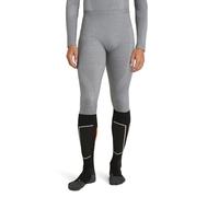 FALKE Men's Wool-Tech 3/4 M Ti Functional Yarn Quick Dry 1 Piece Base Layer Bottom, Grey Grey-Heather 3757, XXL