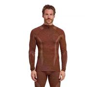 FALKE Men's Wool-Tech High Zip Neck Longsleeved Sports Functional Shirt Thermal Underwear for Cold Weather Breathable Climate-Regulating Functional Yarn 1 Piece