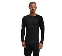 FALKE Men's Wool-Tech Light M L/s Sh Wool Functional Yarn Quick Dry Base Layer Top 1 piece, Black 3000, M