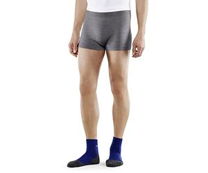FALKE Men's Wool-Tech Light M Bx Functional Yarn Quick Dry 1 Piece Base Layer Underwear, Grey Grey-Heather 3757, L