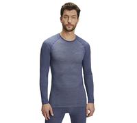 FALKE Men's Wool-Tech Light Round Neck M L/s Sh Functional Yarn Quick Dry 1 Piece Base Layer Top, Blue Capitain 6751, S