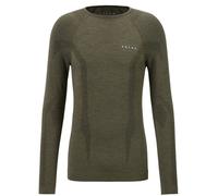Falke Mens Wool Tech Long Sleeve Shirt - Olive Green