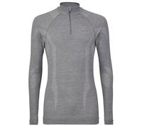 Falke Mens Wool Tech Long Sleeve Zip Shirt - Grey Heather