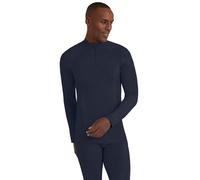 Falke Mens Wool Tech Long Sleeve Zip Shirt - Space Blue