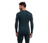 FALKE Men's Wool-Tech Protective M L/s Sh Wool Functional Yarn Quick Dry 1 Piece Base Layer Top, Green Holly 7385, L