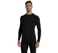 FALKE Men's Wool-Tech Round Neck M L/s Sh Functional Yarn Quick Dry 1 Piece Base Layer Top, Black 3000, L