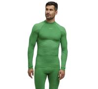 FALKE Men's Wool-Tech Round Neck M L/S SH Functional Yarn Quick Dry 1 Piece Base Layer Top, Green (Grassgreen 7014) - Trend, XL