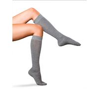 FALKE Women's No. 1 Finest W Kh Cashmere Long Plain 1 Pair Knee-High Socks, Grey Light Melange 3390, 4-5