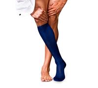 FALKE Men's No. 10 M KH Cotton Long Plain 1 Pair Knee-High Socks, Blue (Royal Blue 6000), 7-8