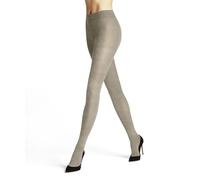 FALKE Womens Family W Sustainable Cotton Plain Tights, Beige Linen Melange 4541, 22-24 UK