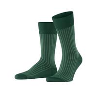 FALKE Men's Oxford Stripe M So Cotton Patterned 1 Pair Socks, Green Hunter 7441, 8.5-9.5