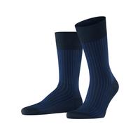FALKE Men's Oxford Stripe M So Cotton Patterned 1 Pair Socks, Blue Space 6116, 8.5-9.5