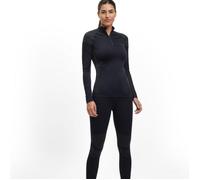 FALKE® RU Women's Long Sleeve Tee Warm - Black Running Top for Cold Weather Performance