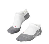 Falke Running Socks RU4 Endurance Invisible - Women's Cotton Anti-Blister - White/Grey, EU 41-42