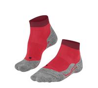 FALKE Women's RU4 Endurance Short W Sso Cotton Anti-Blister Running Socks 1 Pair, Red Big 8178, 4-5