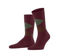 FALKE Sensitive Argyle M So Men's Socks Cotton with Comfort Waistband, 1 Pair, Red Ruby 8830, 39-42
