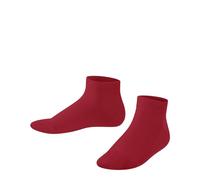 FALKE Unisex Kids Family K Sn Sustainable Cotton Low-Cut Plain 1 Pair Trainer Socks, Red Lipstick 8000, 6-8.5