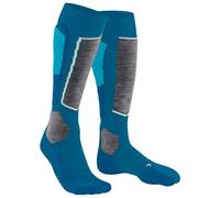 FALKE Men's SK2 Ski Socks Medium Cushioning Shin Padding Anti Blister Warm Breathable Quick-Drying Climate-Regulating Odour-Neutralising Wool Functional Yarn 1 Pair