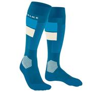 FALKE Men's SK4 Advanced M Kh Wool Functional Yarn Warm Thin 1 Pair Skiing Socks, Blue King Fisher 6834 Trend, 8-9
